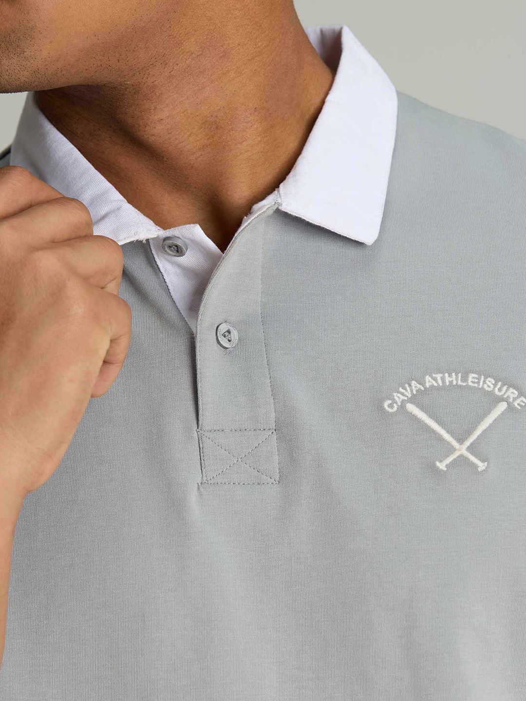 Grey Baseline Polo