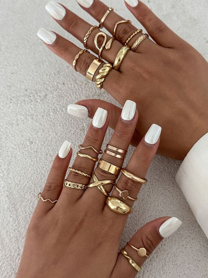 Set Of 24 Gold-Plated Finger Ring