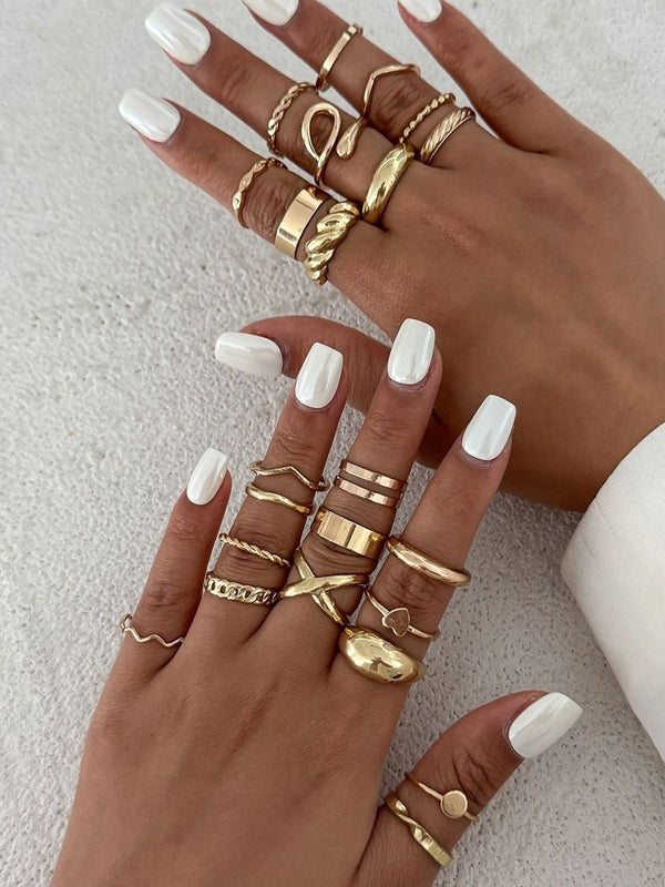 Set Of 24 Gold-Plated Finger Ring