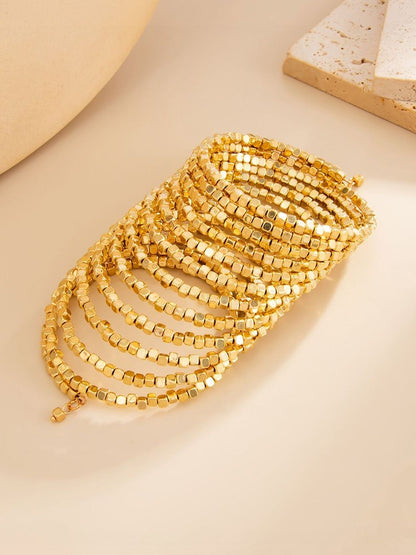 Women Gold-Plated Wraparound Bracelet