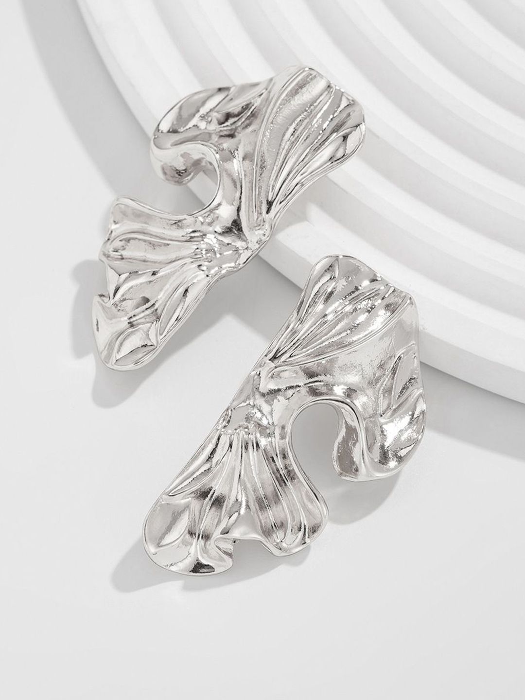 Silver-Plated Contemporary Studs