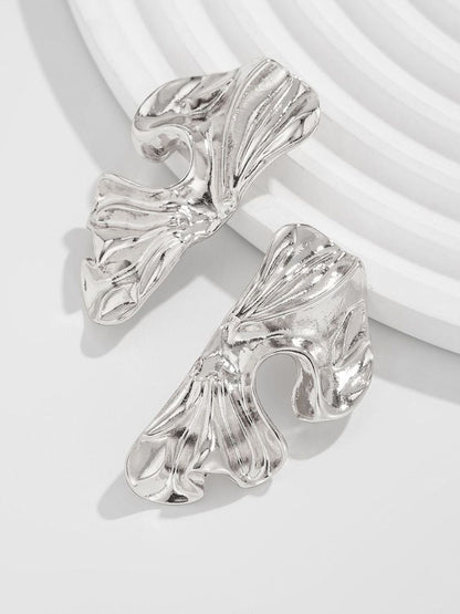 Silver-Plated Contemporary Studs