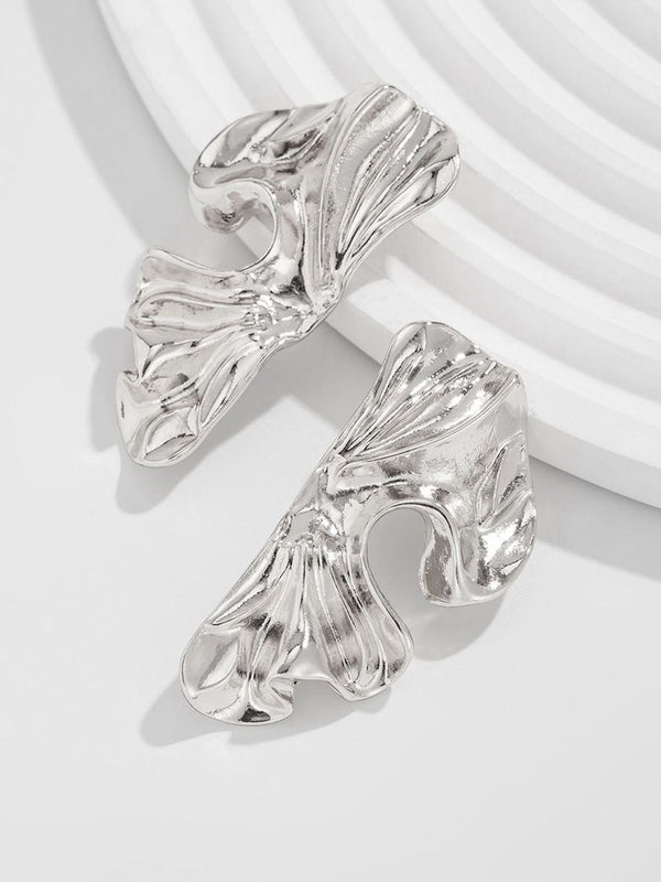 Silver-Plated Contemporary Studs