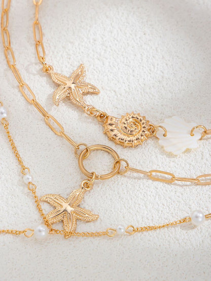 Gold-Plated Artificial Beaded Chain