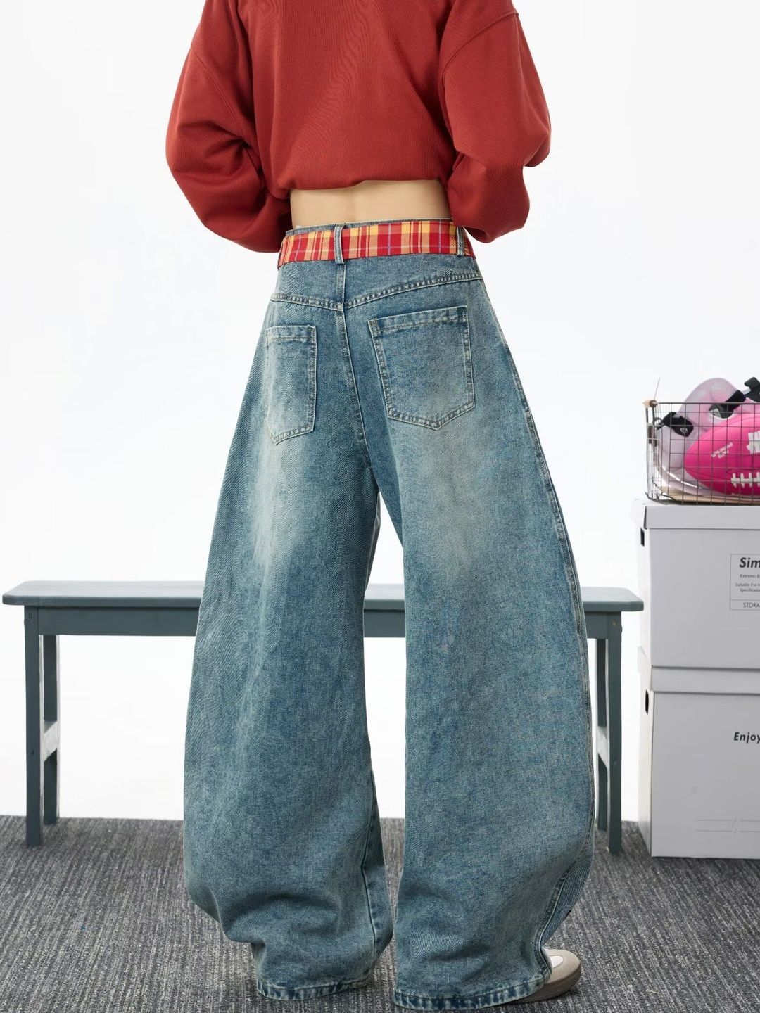 Men Wide Leg Mid-Rise Light Fade Printed Jeans