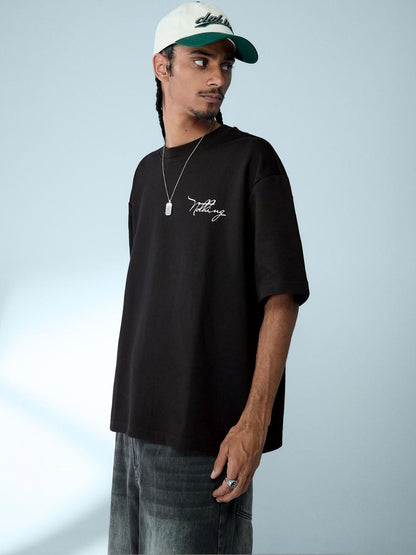 Short sleeve fleece print T-shirt