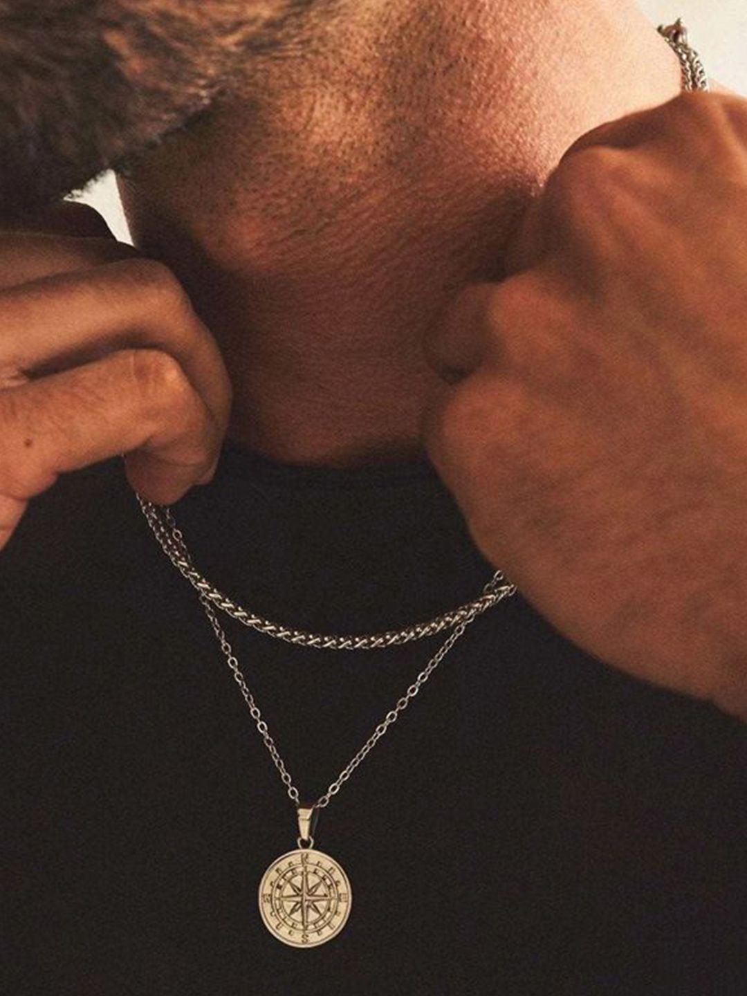 Men Silver-Plated Chain