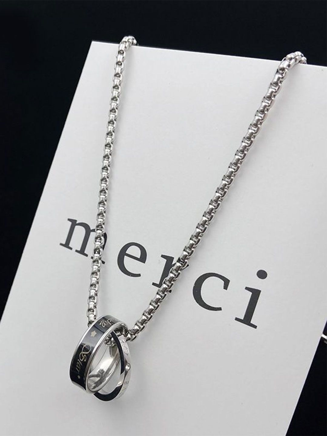 Stainless Steel Silver-Plated Minimal Necklace
