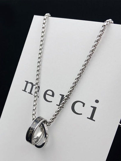 Stainless Steel Silver-Plated Minimal Necklace