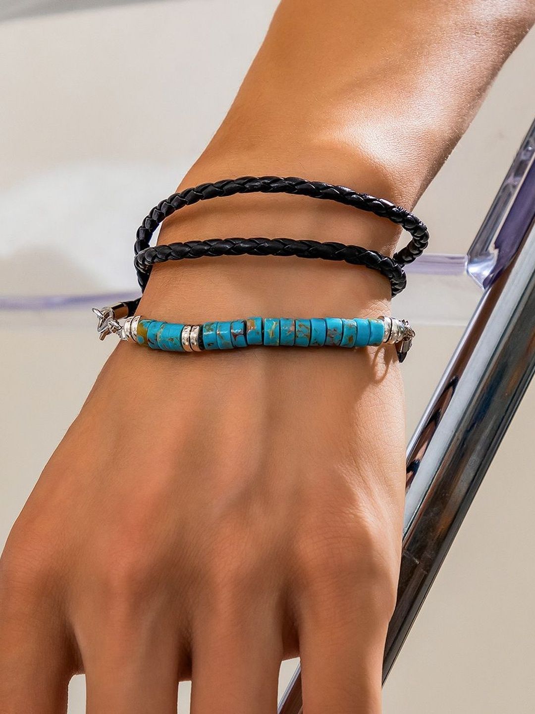 Men Turquoise Wraparound Bracelet