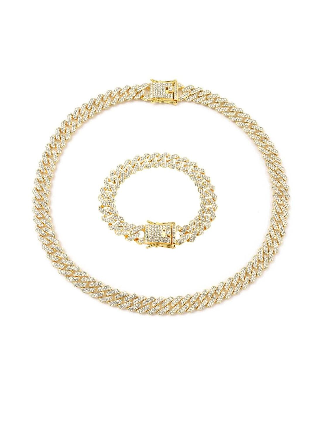SALTY Men Stainless Steel Necklace With Bracelet Jewellery Set