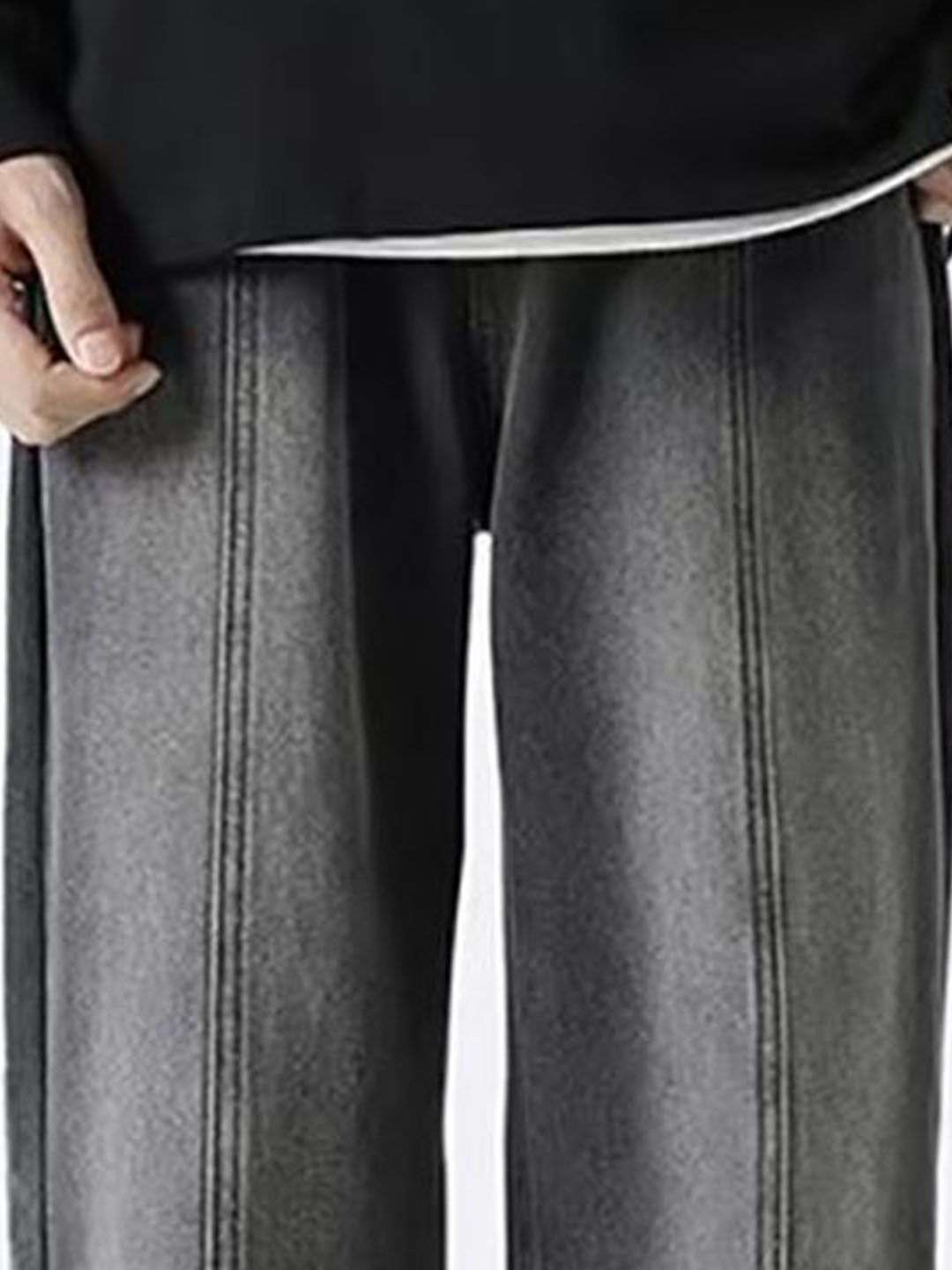 Men Cotton Straight Fit Light Fade Casual Jeans