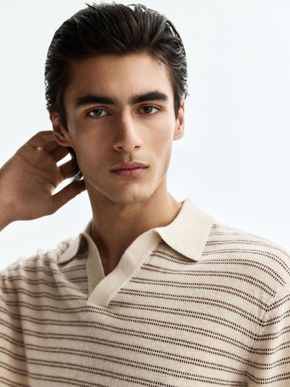 Linen-blend Polo Shirt