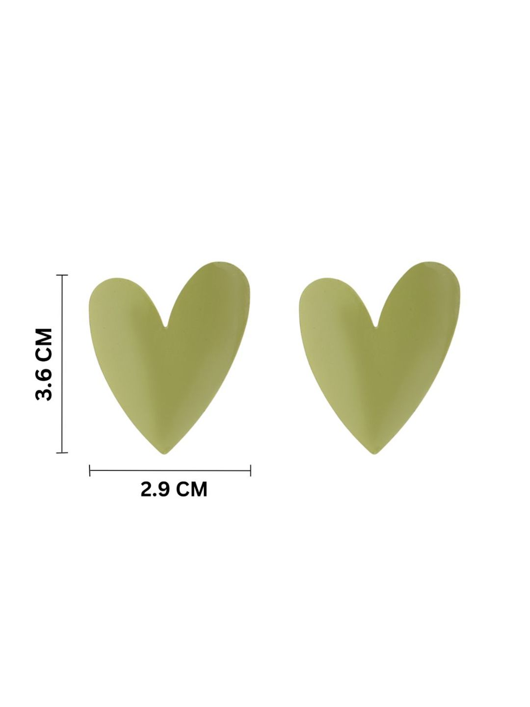 SALTY Pack of 2 Women Green Heart Acrylic Earring