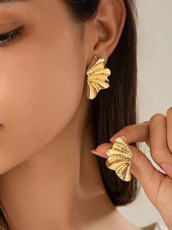 Gold-Plated Classic Chunky Drop Earrings