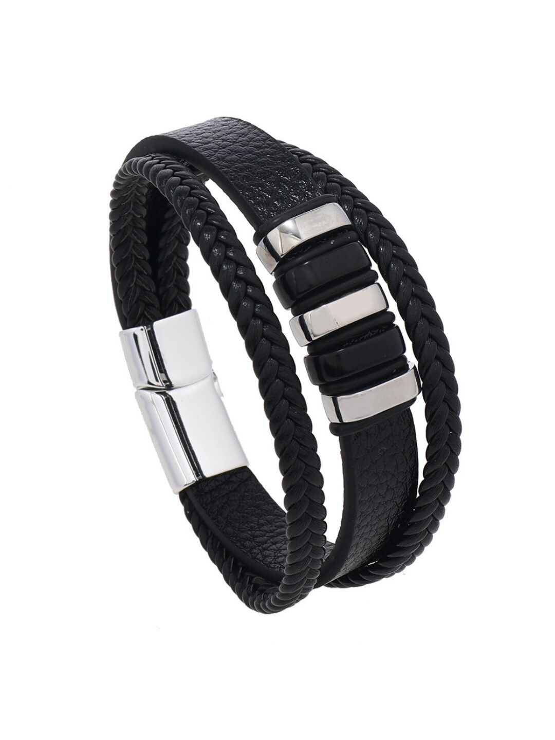 SALTY Men Leather Multistrand Bracelet