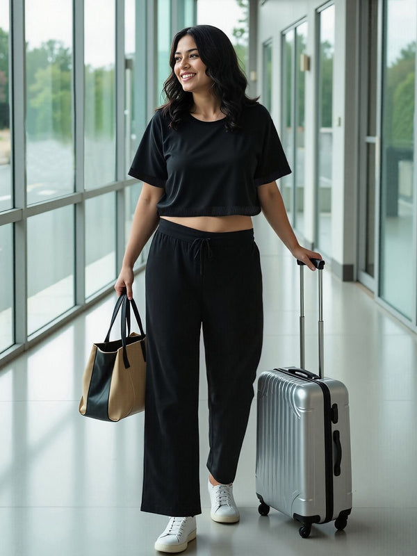 Women Move All Day Plus Size Relaxed-Fit Pure Cotton Trackpants
