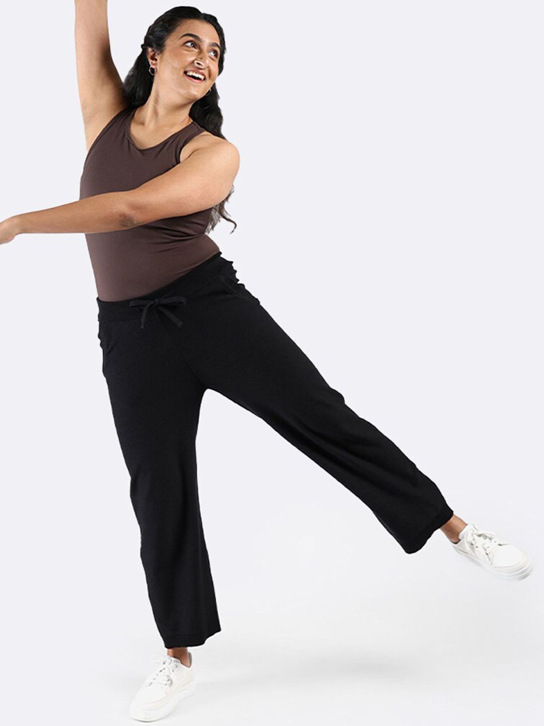 Women Move All Day Plus Size Relaxed-Fit Pure Cotton Trackpants