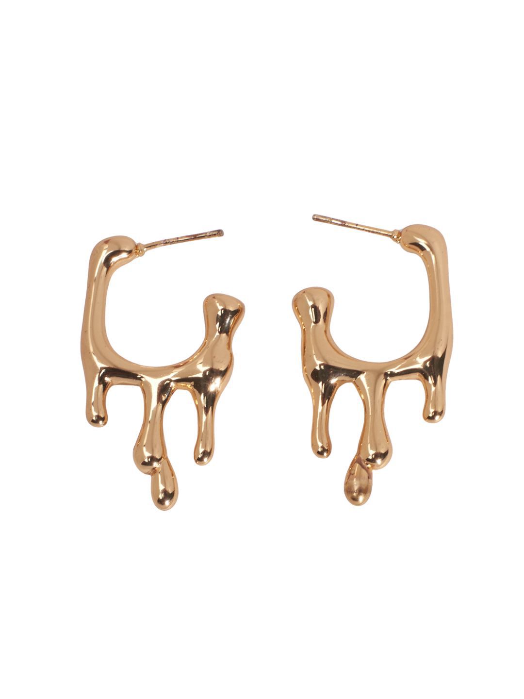 SALTY Classic Design Stainless Steel Contemporary Half Hoop Earrings