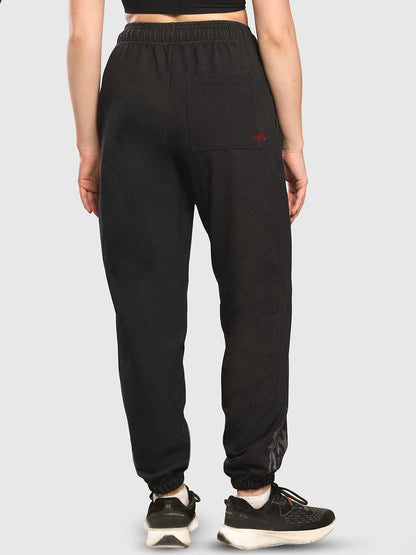 Women Wide-Leg Mid-Rise Acid Wash Denim Joggers