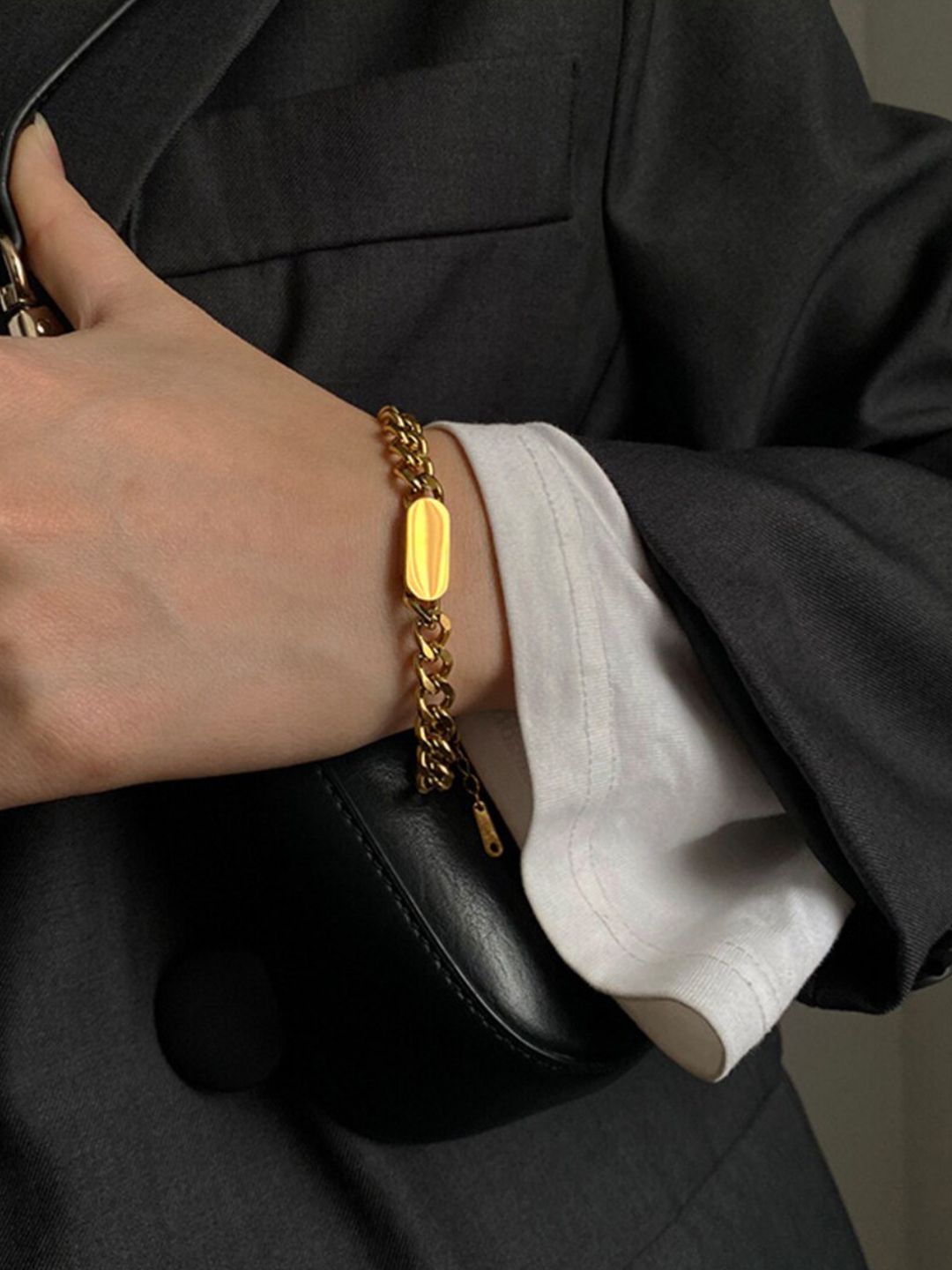 SALTY Men Stainless Steel Link Bracelet
