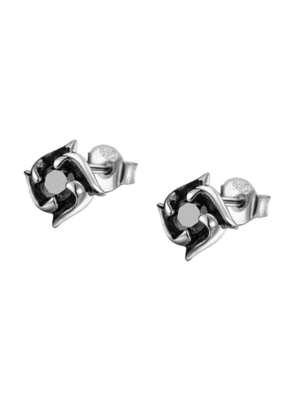 SALTY Men Silver-Plated Contemporary Studs Earrings