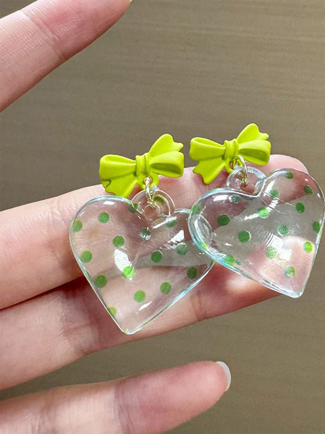 Heart Shaped Drop Earrings