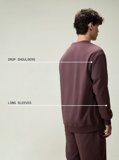Men Brown Everywear Sweatshirt