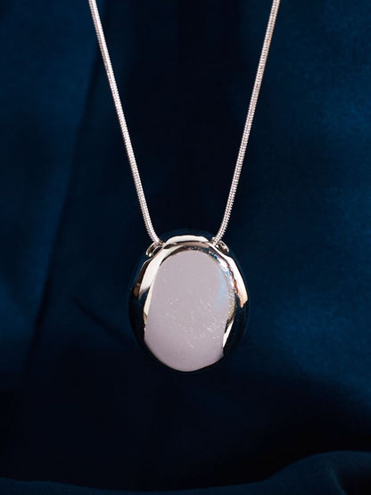 SALTY Stone-Studded Stainless Steel Pendants With Chains