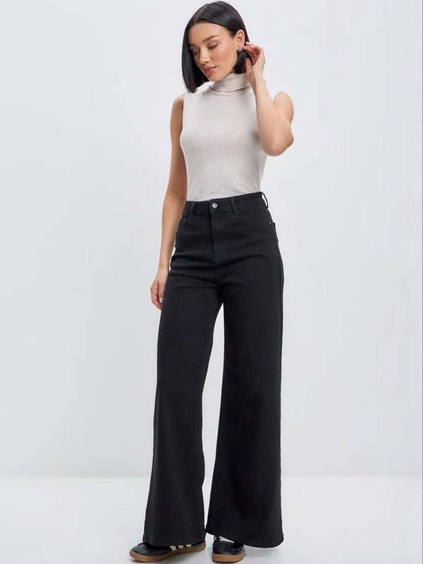 Women Wide Leg High-Rise Jeans