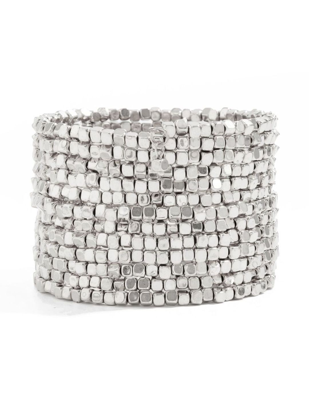 Women Silver-Plated Wraparound Bracelet