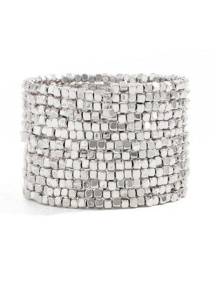 Women Silver-Plated Wraparound Bracelet