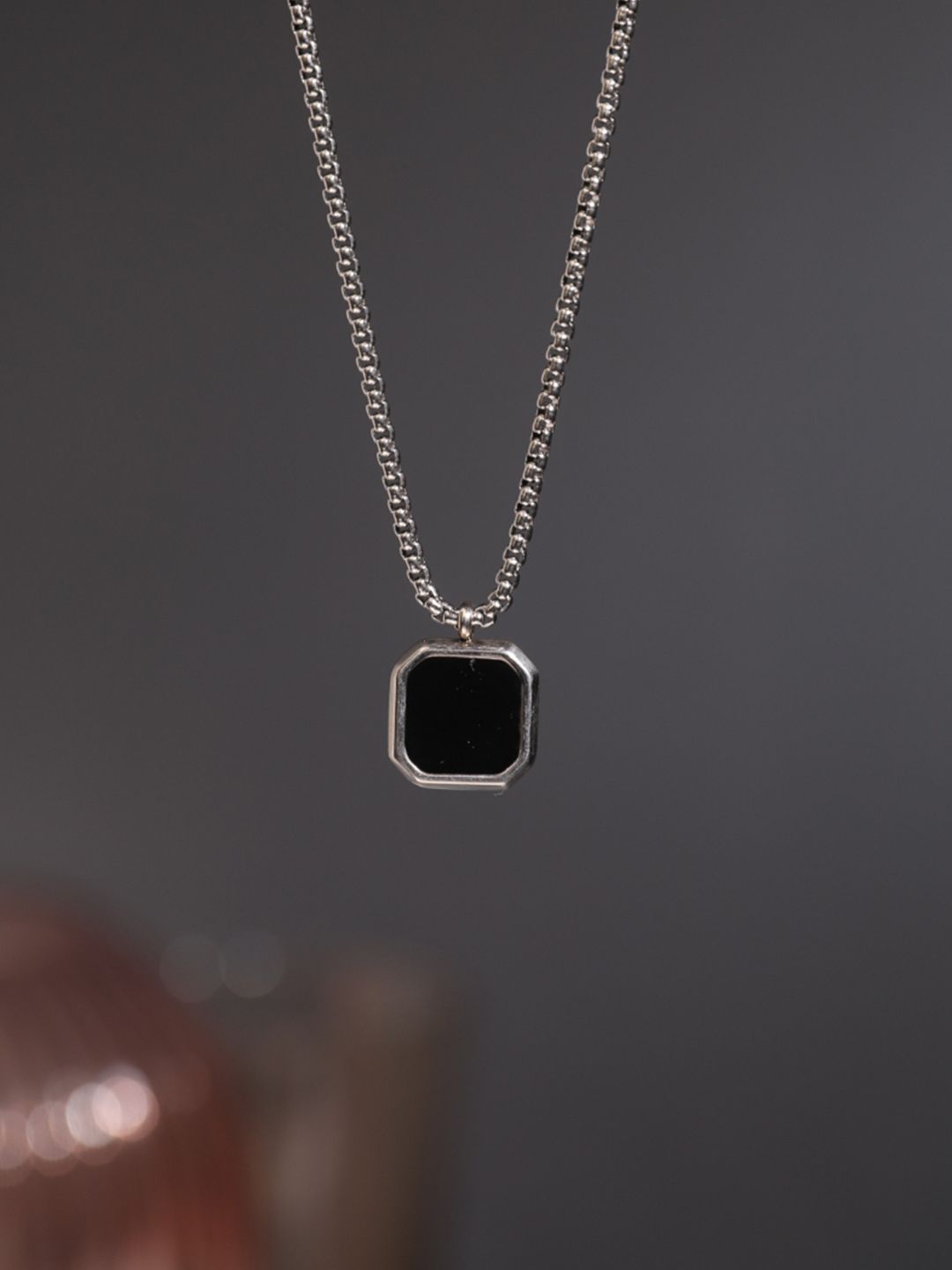 SALTY Midnight Charisma Stainless Steel Neck Chain Pendant for Men & Boys