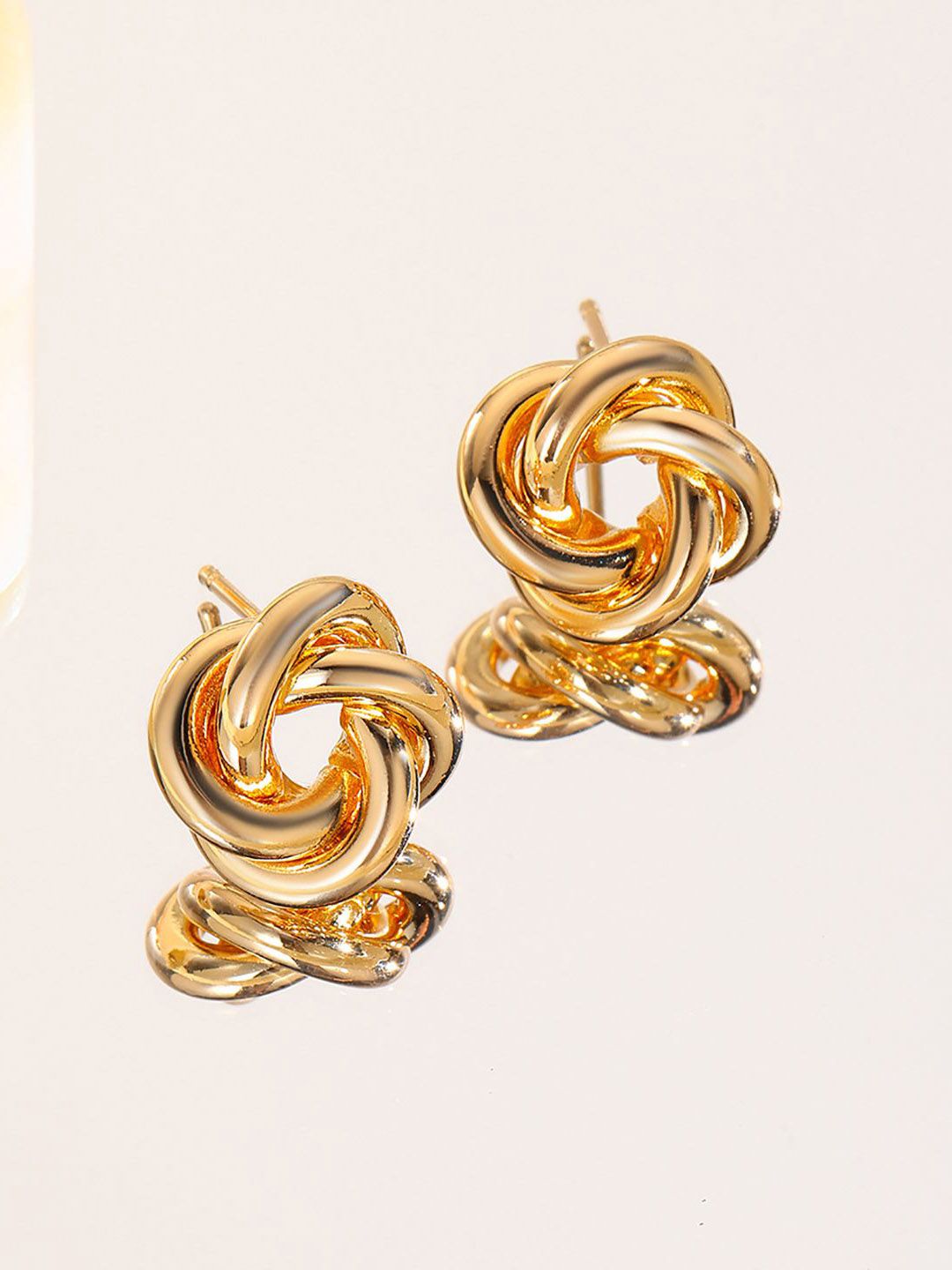 Gold-Plated Circular Studs