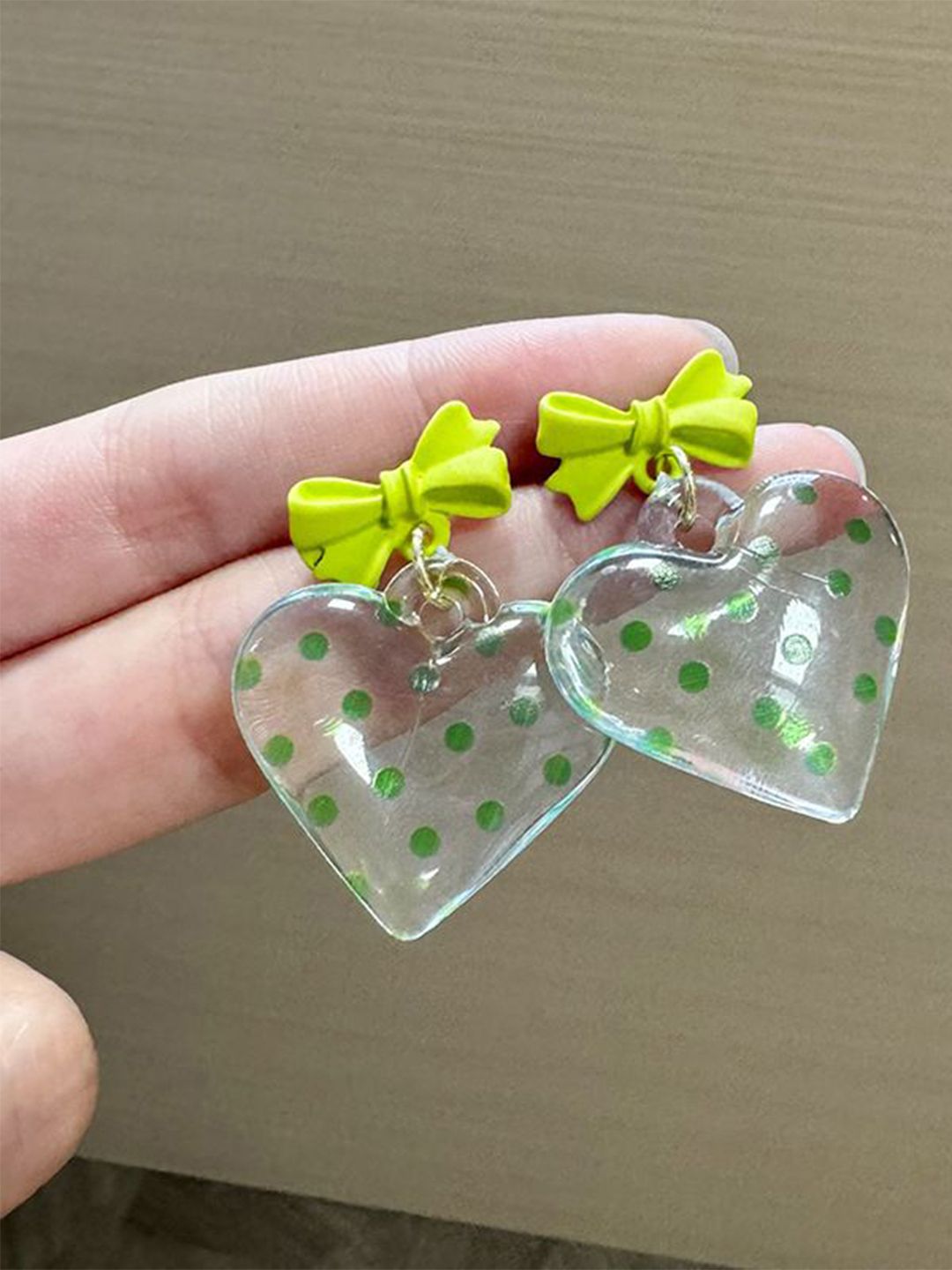 Heart Shaped Drop Earrings