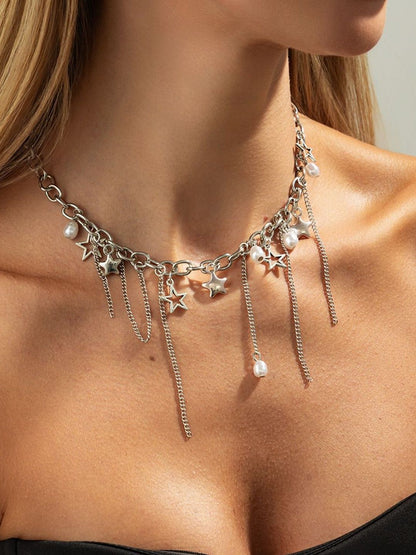Silver-Plated Enamelled Necklace