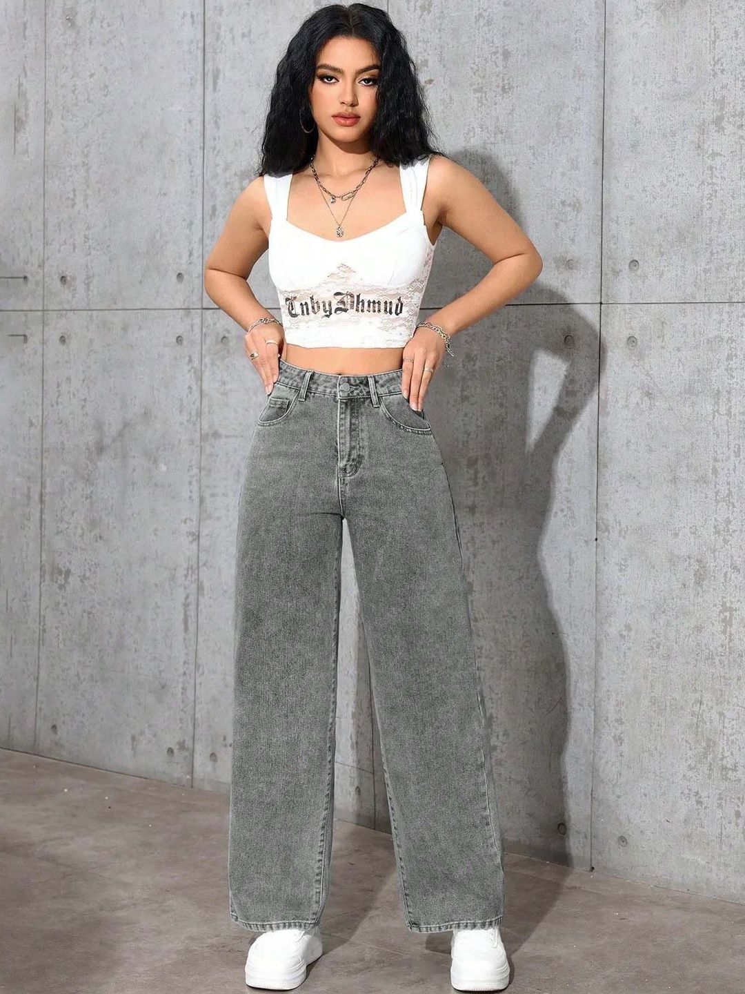 Women Jaguar Wide Leg High-Rise Light Fade Stretchable Jeans