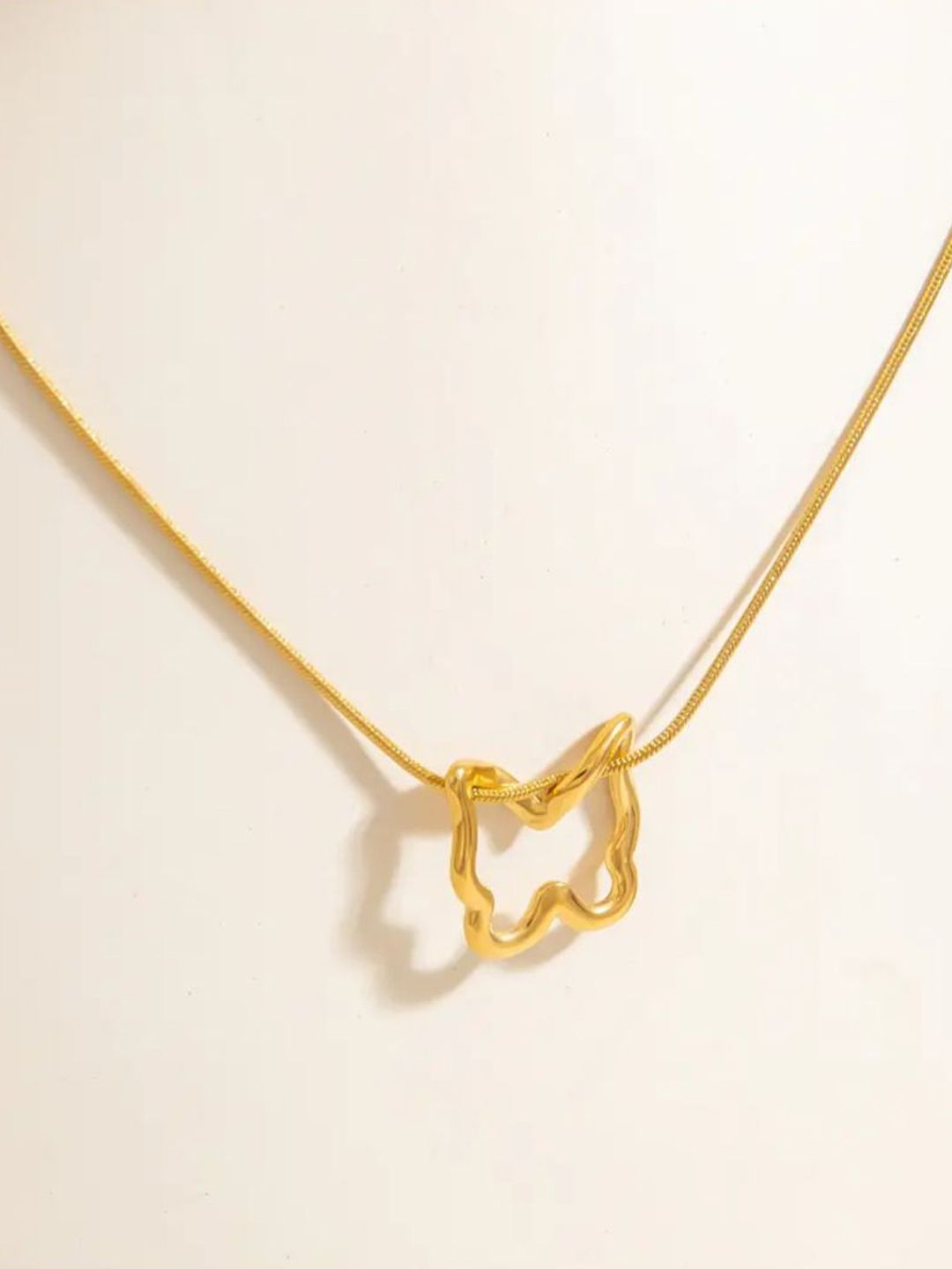 SALTY Papillon Stainless Steel Pendants With Chains