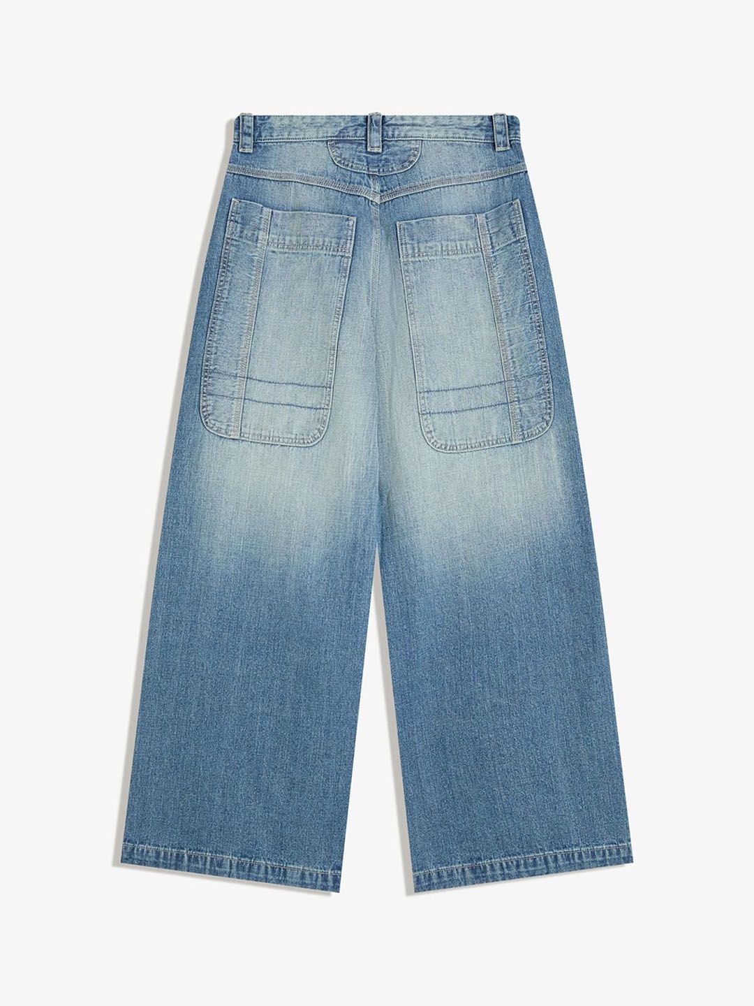 Men Low-Rise Cotton Baggy Jeans