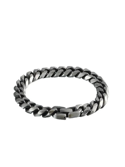 SALTY Men Stainless Steel Mono Chrome Classic Bracelet & Chain