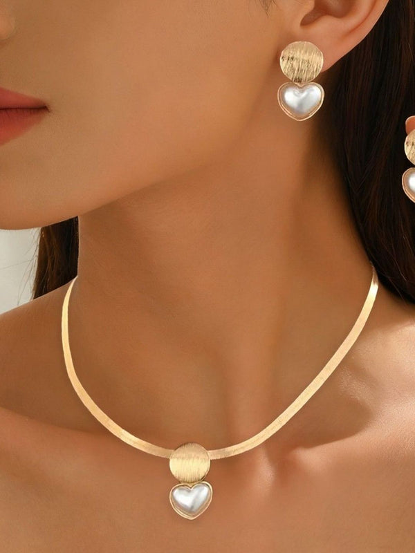 Gold-Plated Stone Studded Jewellery Set