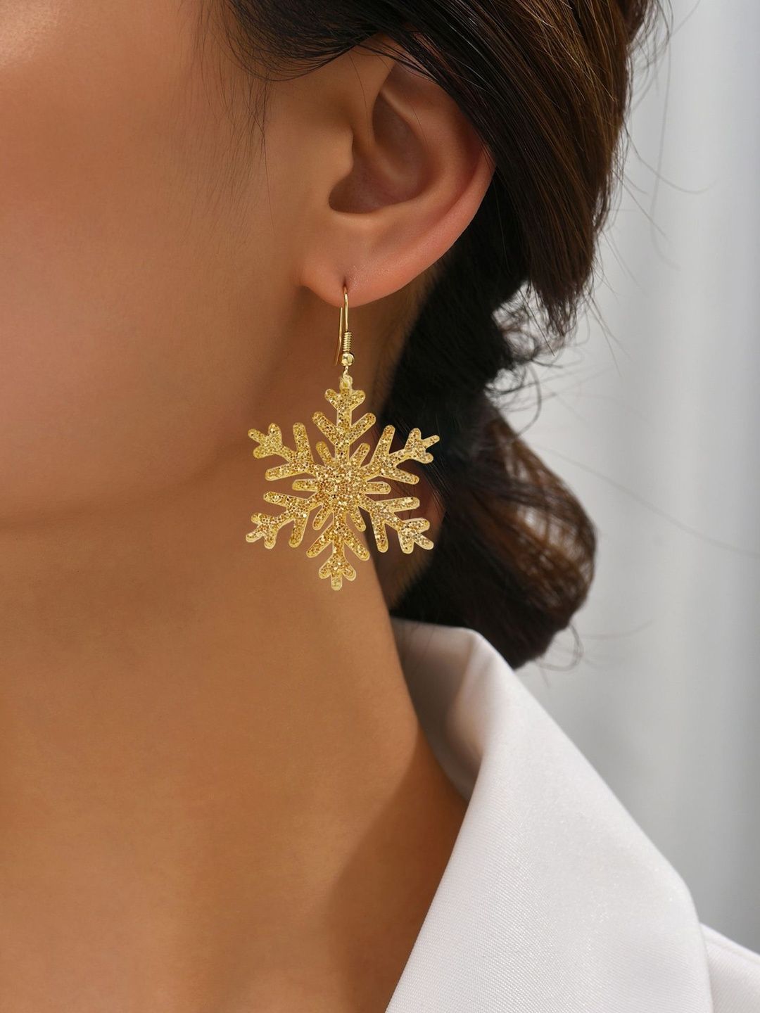 Leaf Shaped Drop Earrings