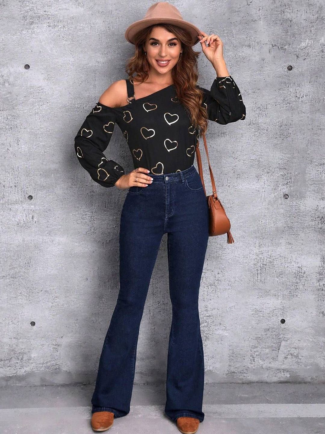 Women Jean Bootcut High-Rise Light Fade Stretchable Jeans