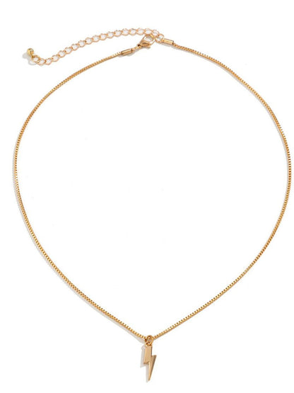 Gold-Plated Contemporary Pendants With Chains