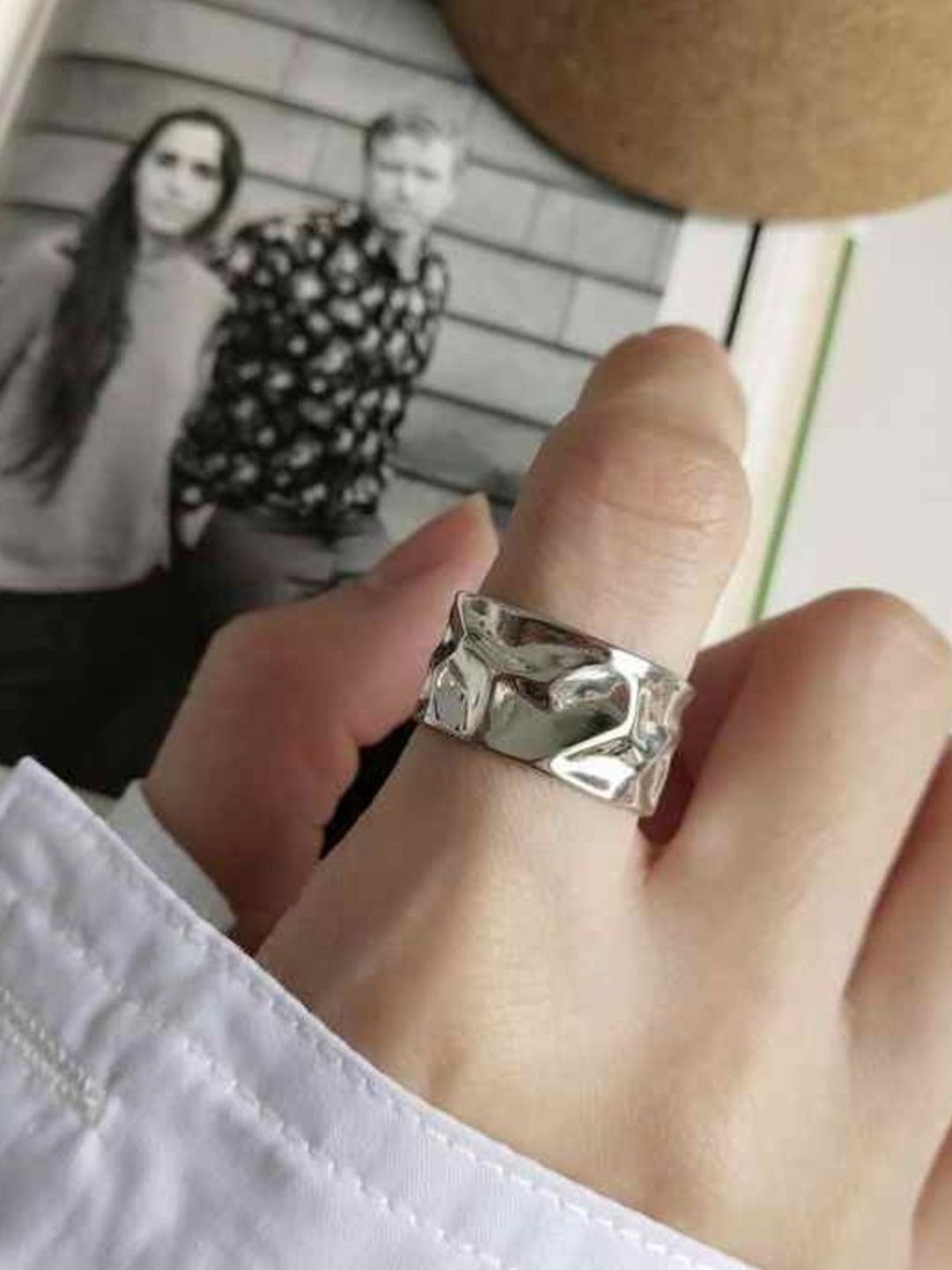 SALTY Timeless Silver Chunky Style Ring For Women & Girls