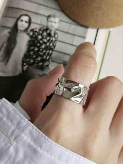 SALTY Timeless Silver Chunky Style Ring For Women & Girls