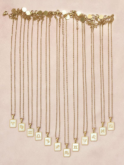 SALTY Pack of 2 Women Sign of the Stars Zodiac Necklace - Aries