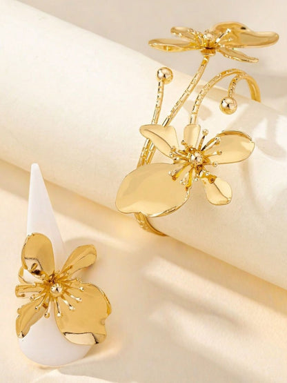 Gold-Plated Stone Studded Jewellery Set
