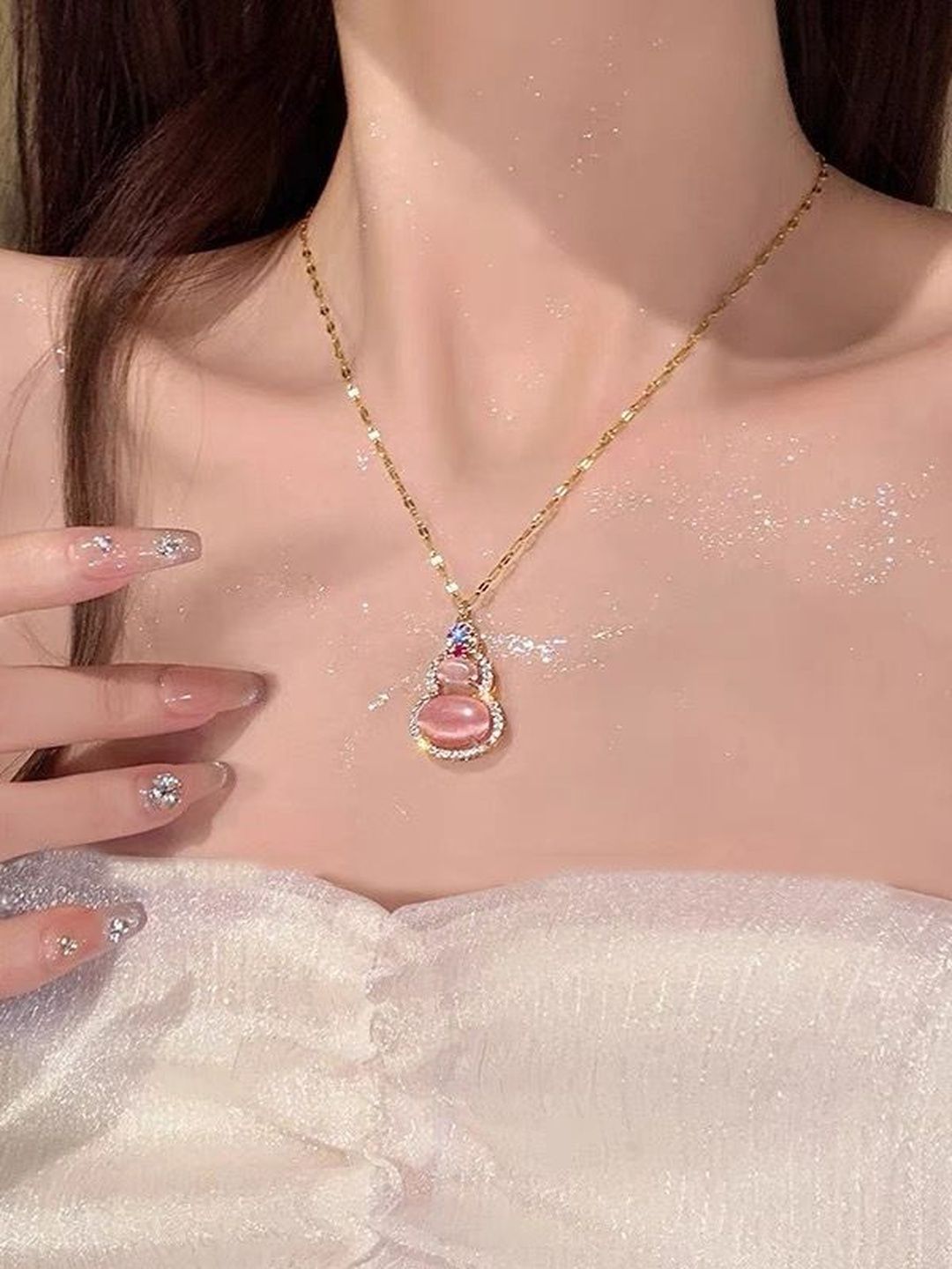 Gold-Plated Hand Painted Necklace