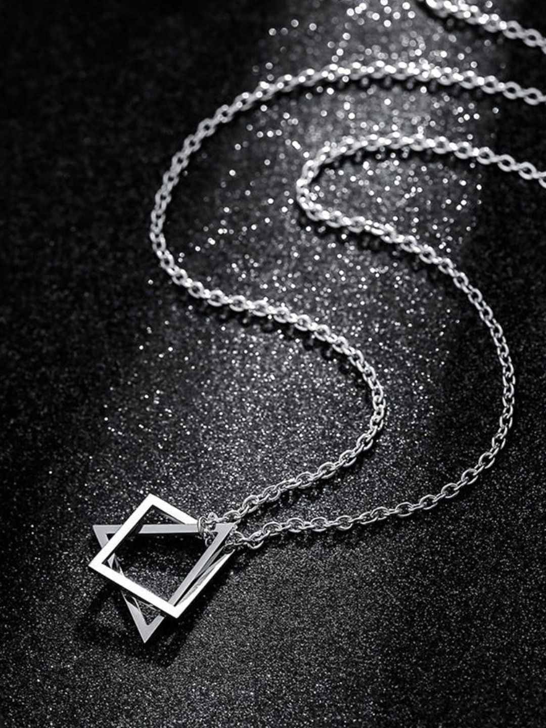 SALTY Pack of 2 Men Geometa Pendant Necklace